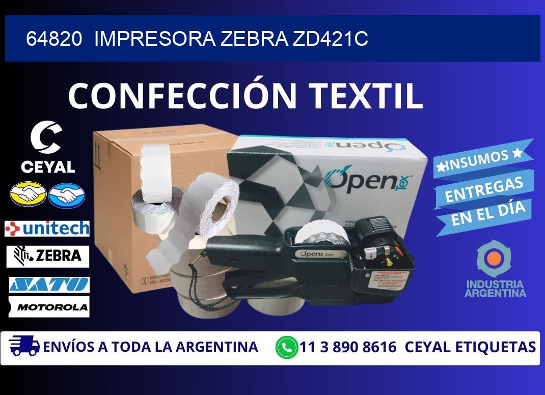 64820  Impresora Zebra zd421c