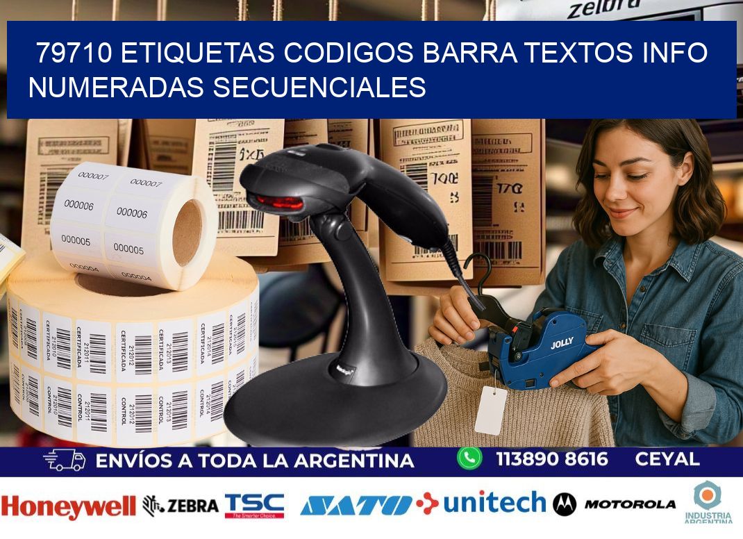 79710 Etiquetas Codigos Barra Textos Info Numeradas Secuenciales