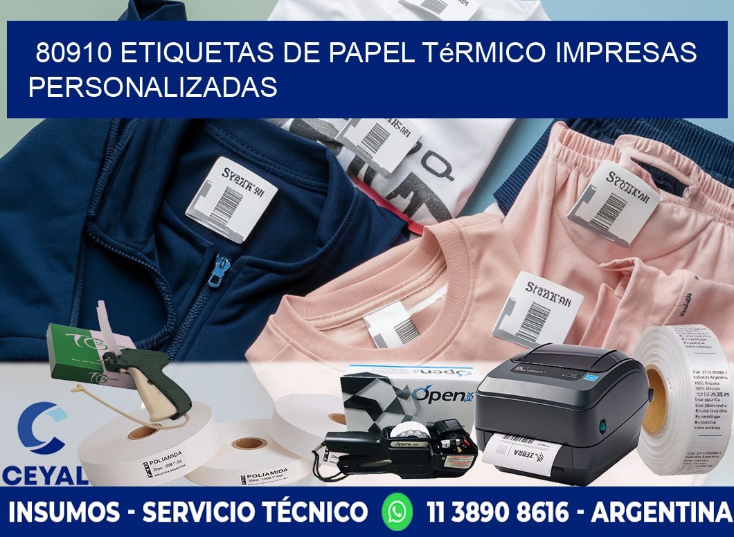 80910 Etiquetas de papel térmico impresas personalizadas