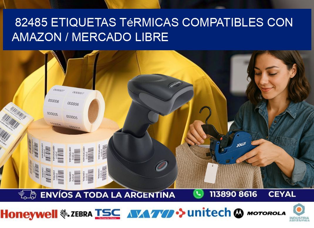 82485 etiquetas térmicas compatibles con Amazon / Mercado Libre