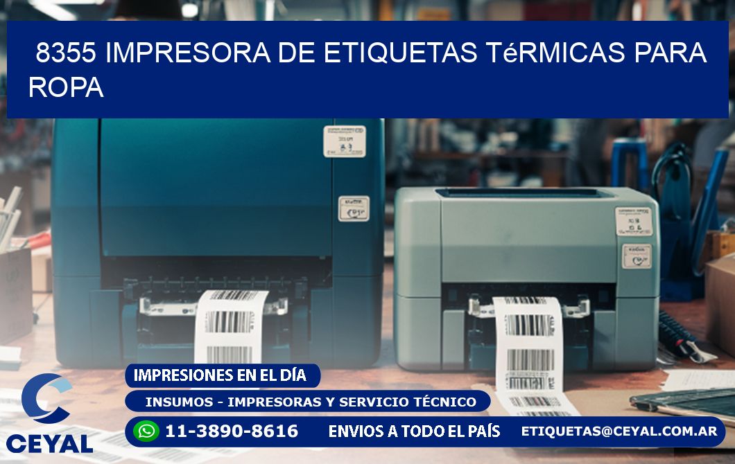 8355 impresora de etiquetas térmicas para ropa