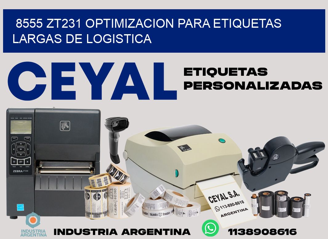 8555 zt231 optimizacion para etiquetas largas de logistica