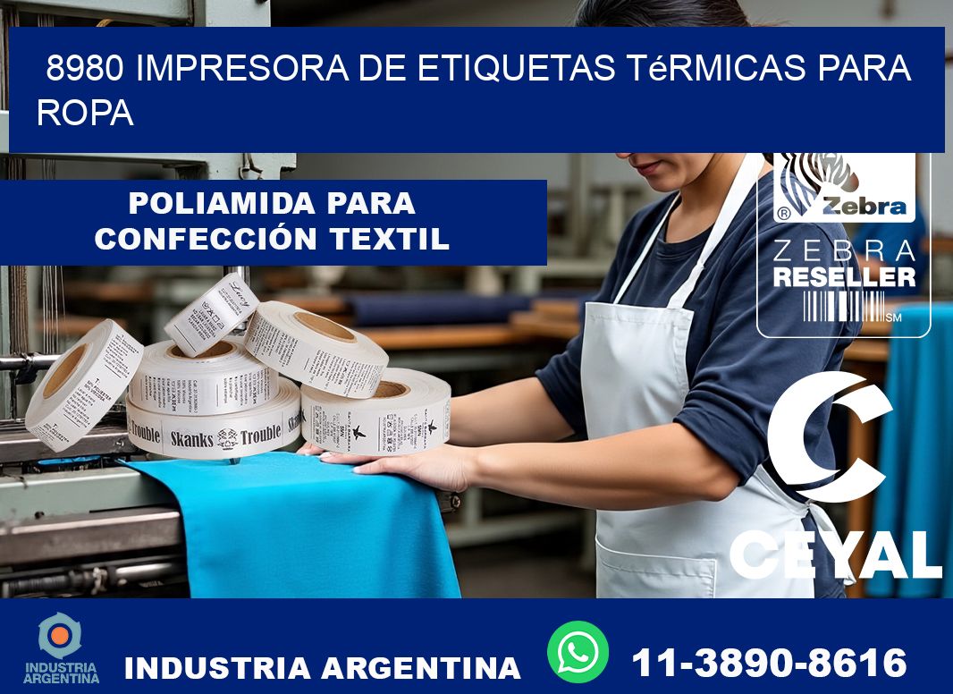 8980 impresora de etiquetas térmicas para ropa