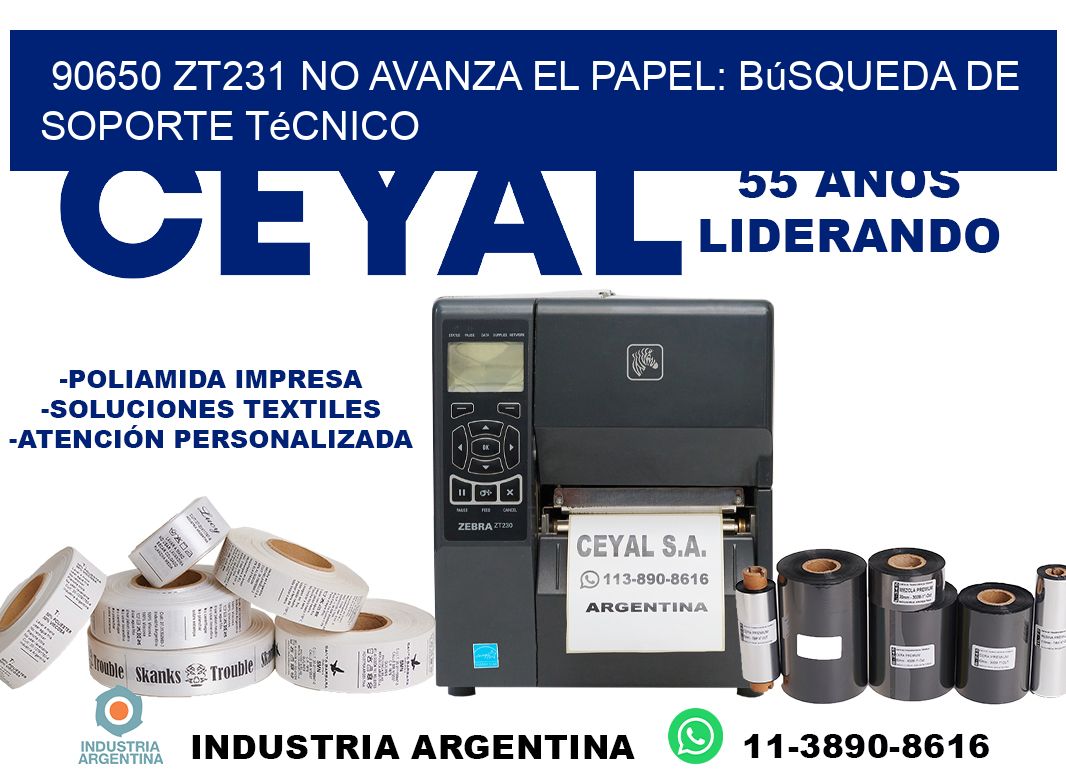 90650 zt231 no avanza el papel: búsqueda de soporte técnico