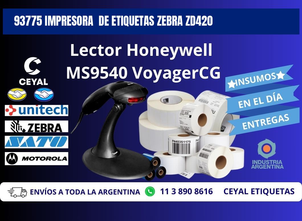 93775 impresora  de etiquetas Zebra ZD420
