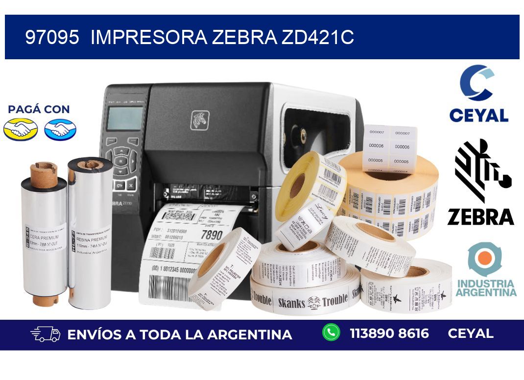 97095  Impresora Zebra zd421c