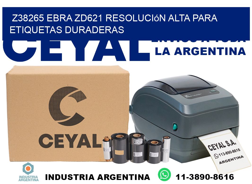 Z38265 ebra ZD621 resolución alta para etiquetas duraderas