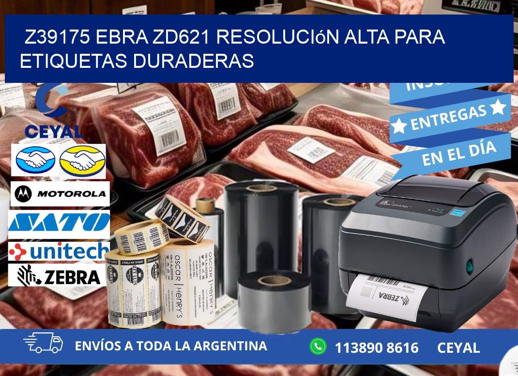 Z39175 ebra ZD621 resolución alta para etiquetas duraderas