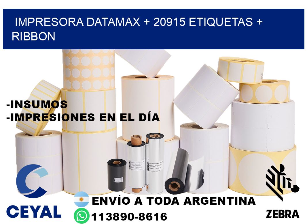 impresora DATAMAX + 20915 etiquetas + ribbon