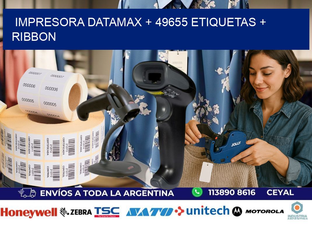 impresora DATAMAX + 49655 etiquetas + ribbon