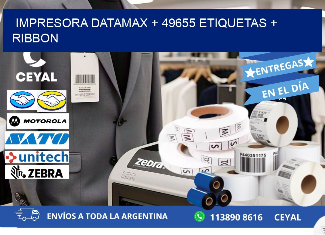impresora DATAMAX + 49655 etiquetas + ribbon