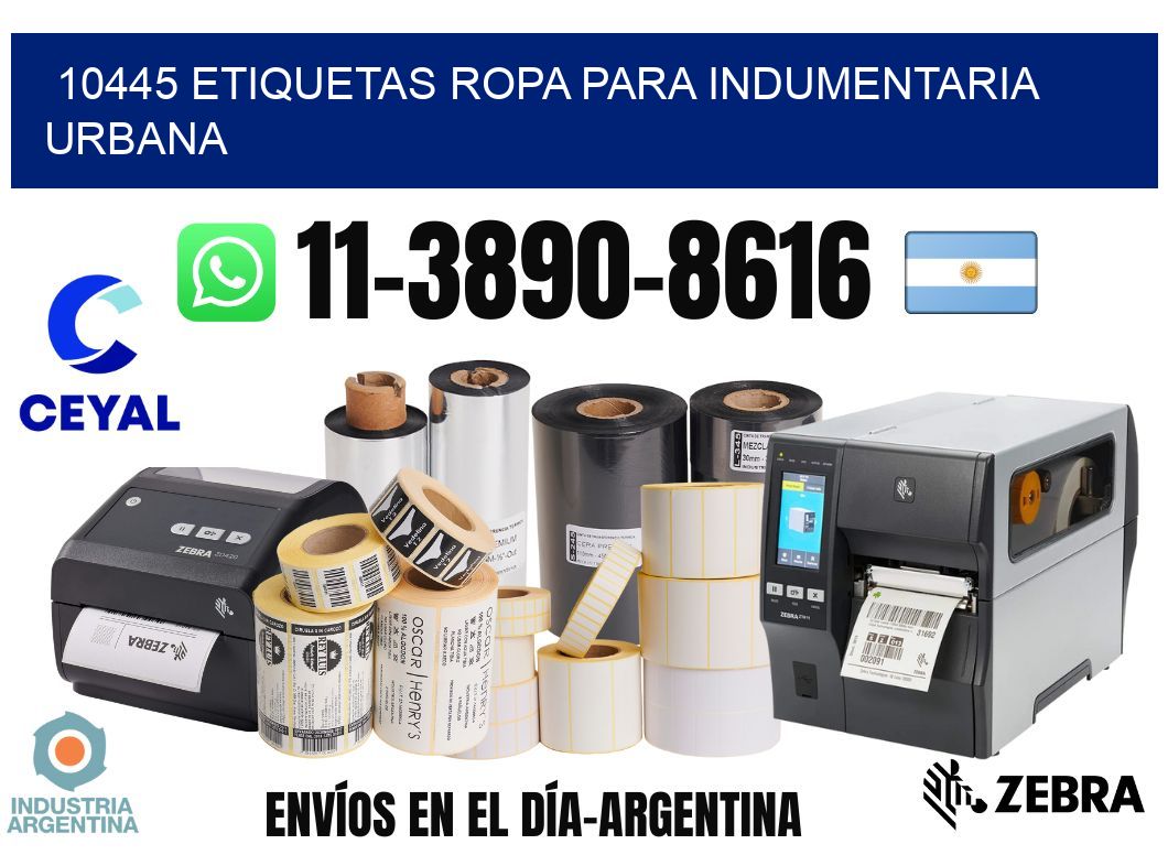 10445 Etiquetas ropa para indumentaria urbana