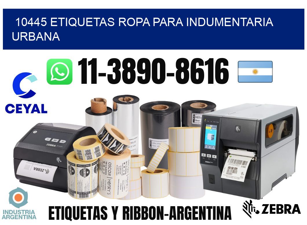 10445 Etiquetas ropa para indumentaria urbana