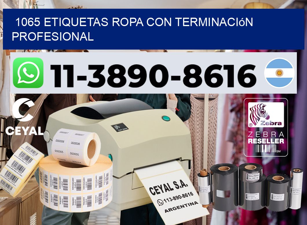 1065 Etiquetas ropa con terminación profesional