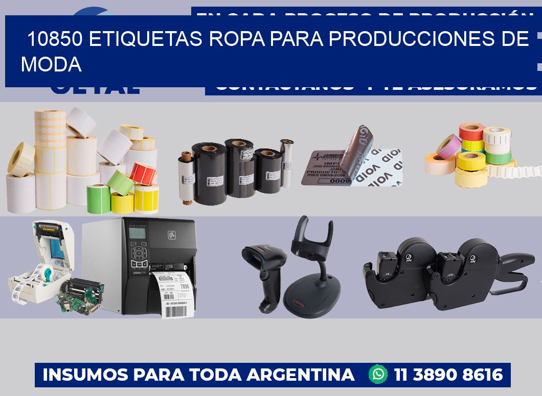 10850 Etiquetas ropa para producciones de moda