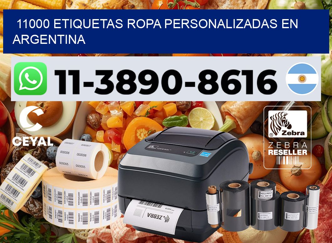 11000 Etiquetas ropa personalizadas en Argentina