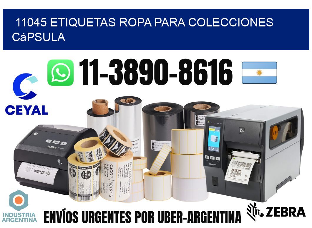 11045 Etiquetas ropa para colecciones cápsula