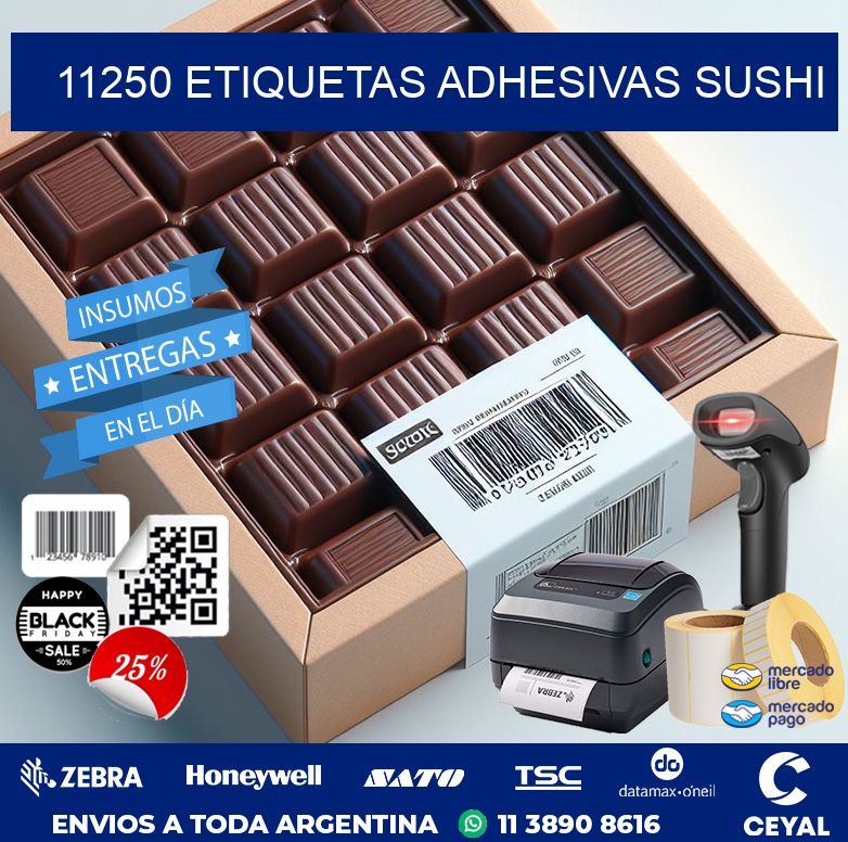 11250 etiquetas adhesivas sushi