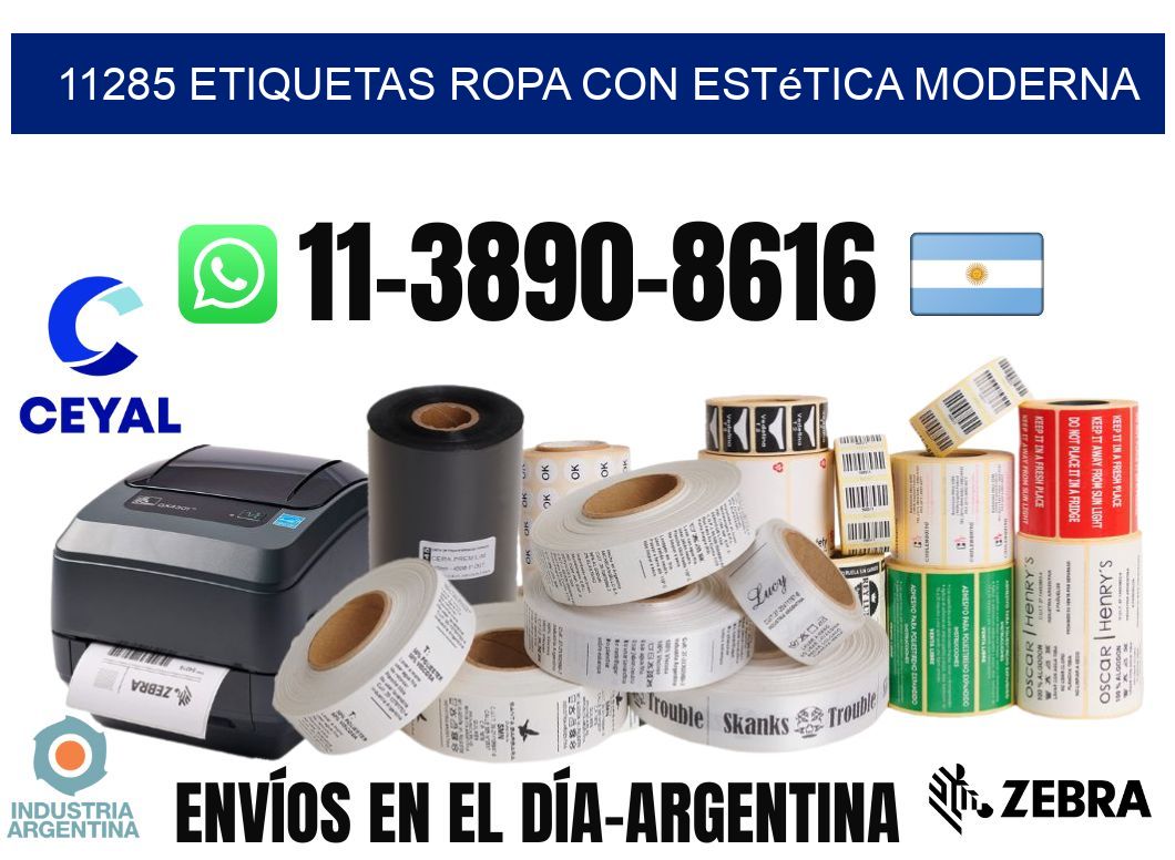 11285 Etiquetas ropa con estética moderna