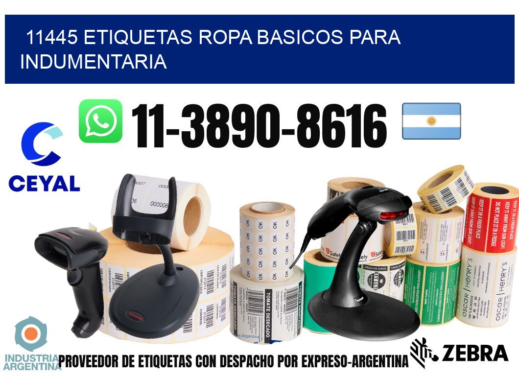11445 Etiquetas ropa basicos para indumentaria