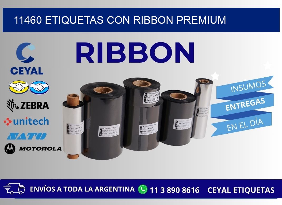 11460 etiquetas con ribbon premium