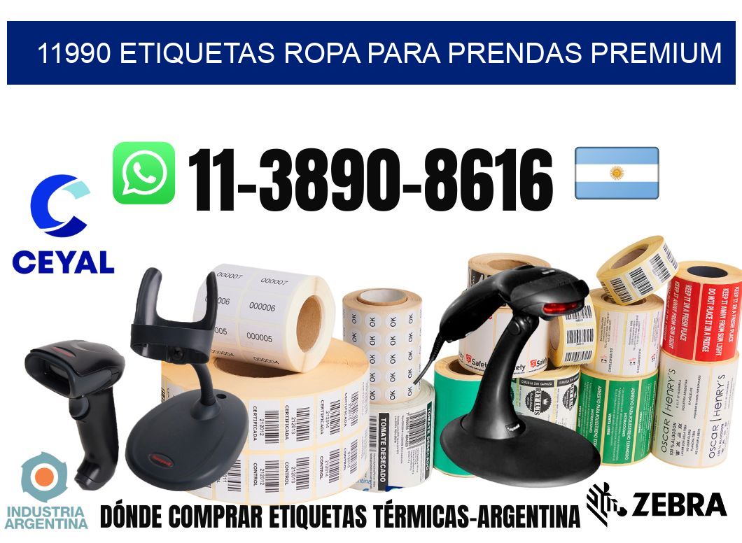 11990 Etiquetas ropa para prendas premium