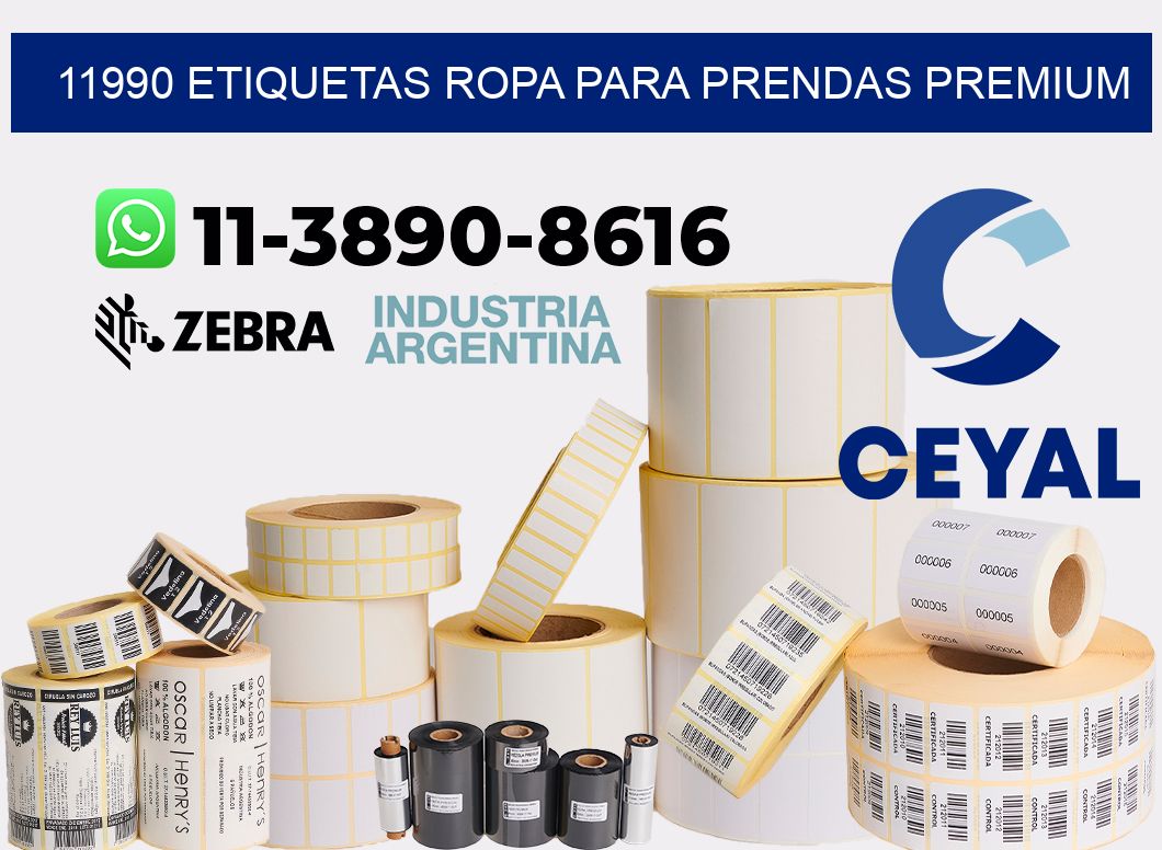 11990 Etiquetas ropa para prendas premium
