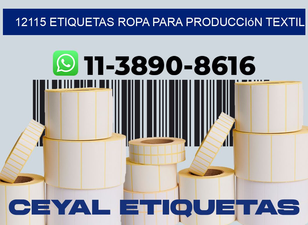 12115 Etiquetas ropa para producción textil