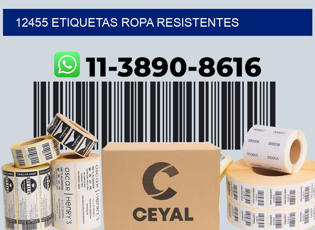 12455 Etiquetas ropa resistentes