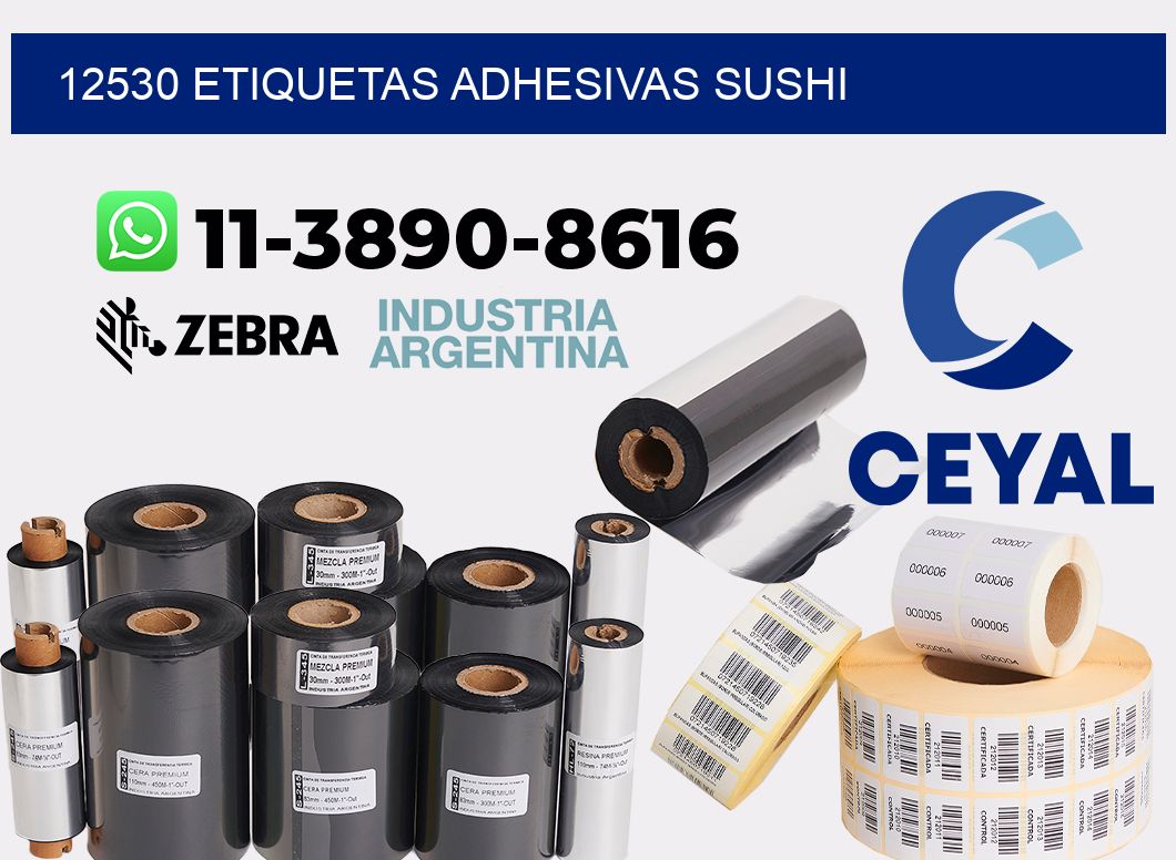 12530 etiquetas adhesivas sushi