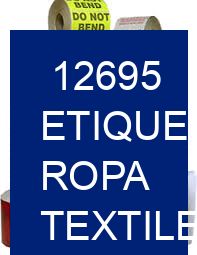 12695 Etiquetas ropa textiles para prendas
