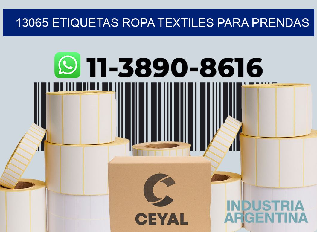 13065 Etiquetas ropa textiles para prendas