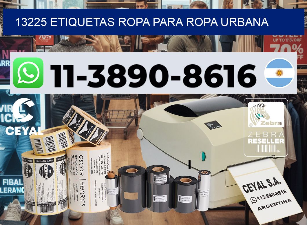 13225 Etiquetas ropa para ropa urbana