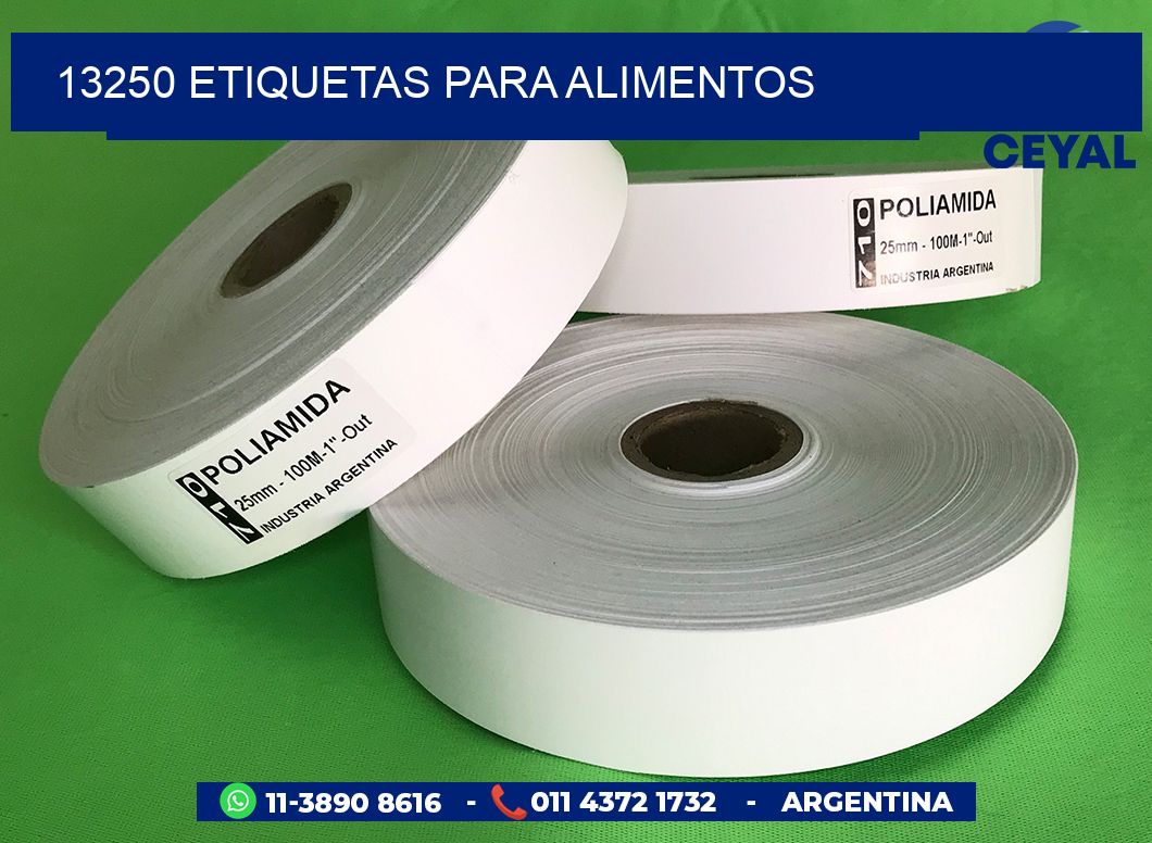 13250 etiquetas para alimentos