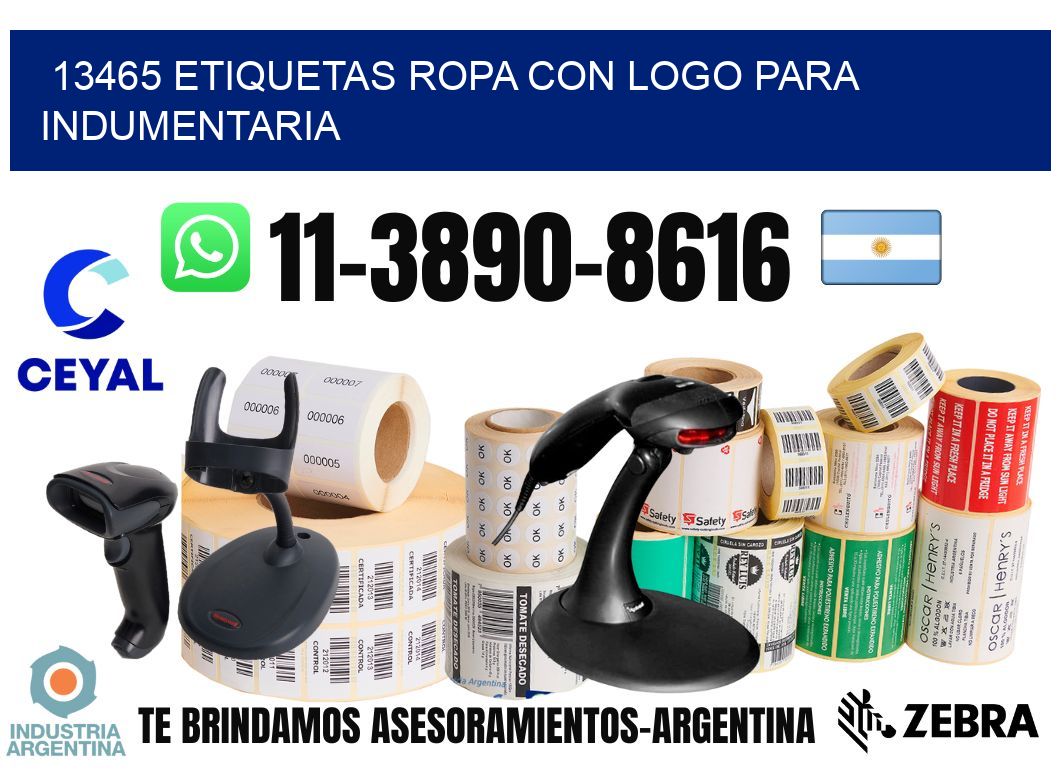 13465 Etiquetas ropa con logo para indumentaria