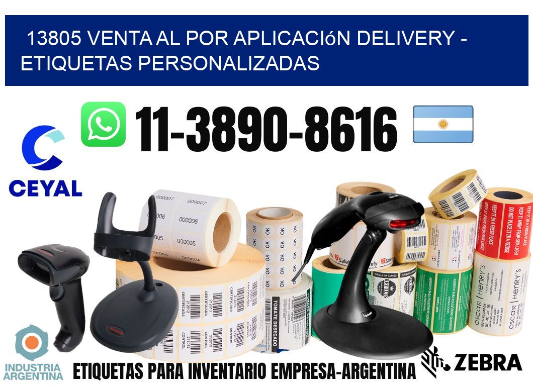 13805 Venta al Por Aplicación delivery - Etiquetas Personalizadas