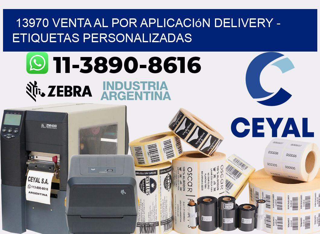 13970 Venta al Por Aplicación delivery - Etiquetas Personalizadas