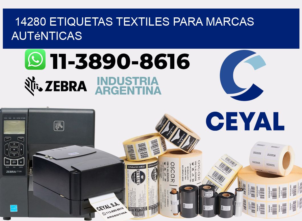 14280 Etiquetas textiles para marcas auténticas