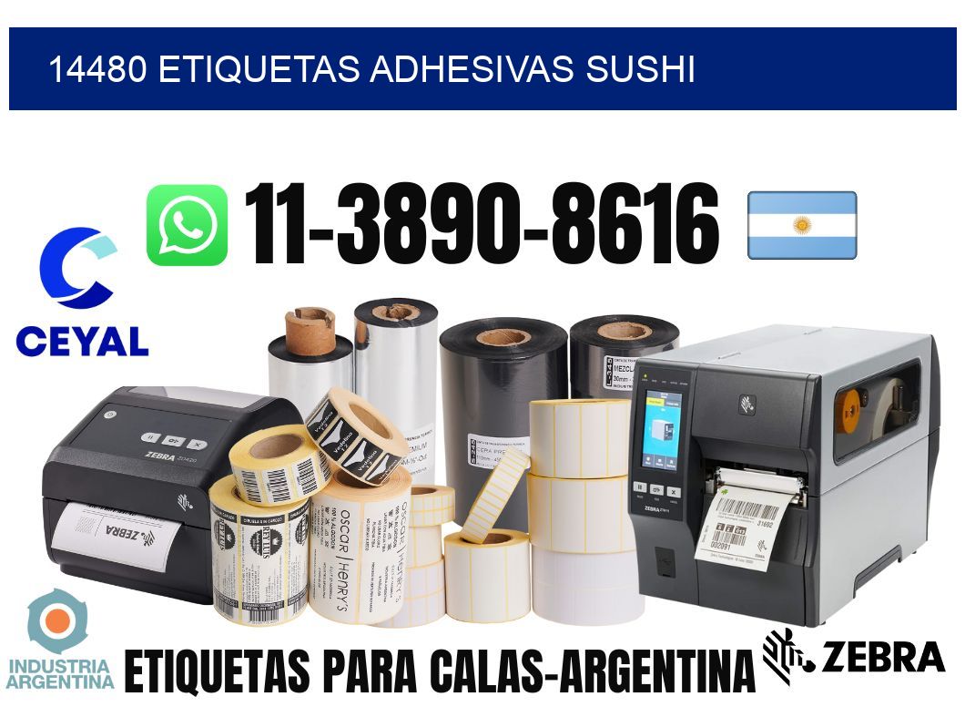 14480 etiquetas adhesivas sushi