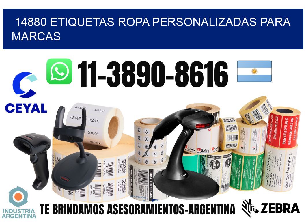 14880 Etiquetas ropa personalizadas para marcas