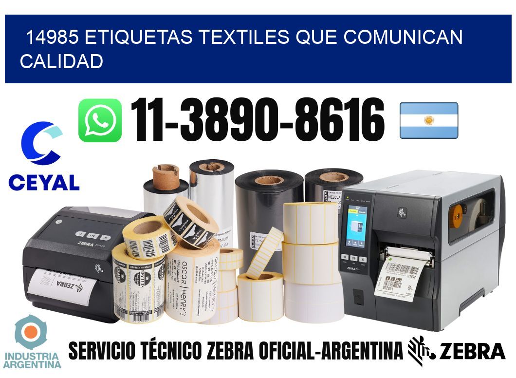 14985 Etiquetas textiles que comunican calidad