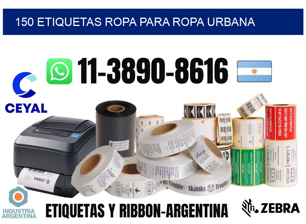150 Etiquetas ropa para ropa urbana