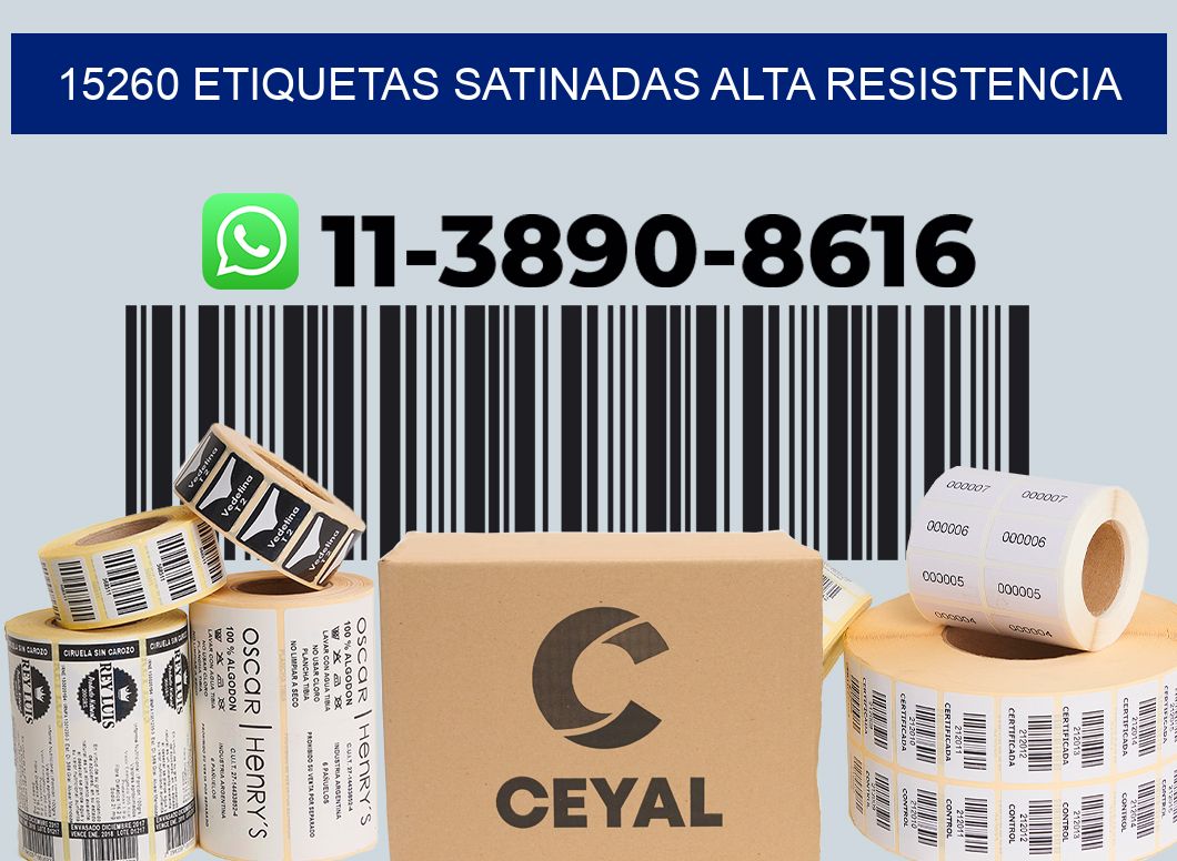 15260 etiquetas satinadas alta resistencia