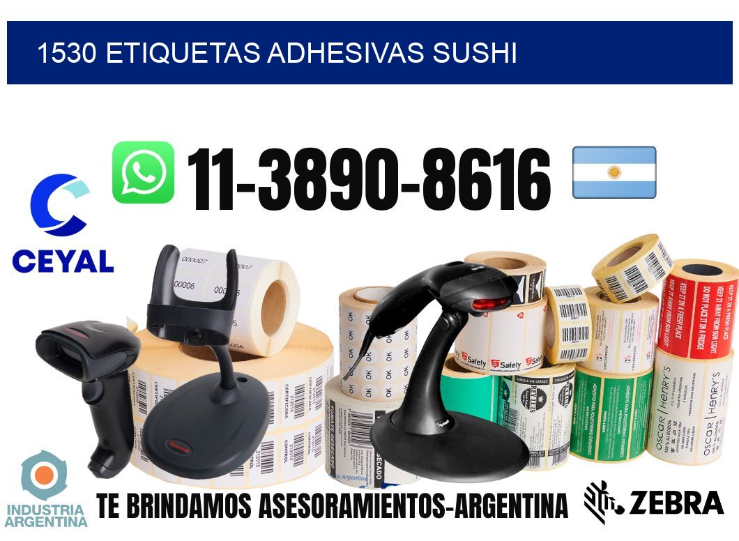 1530 etiquetas adhesivas sushi