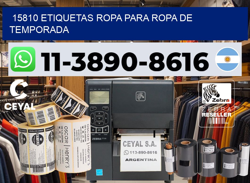 15810 Etiquetas ropa para ropa de temporada