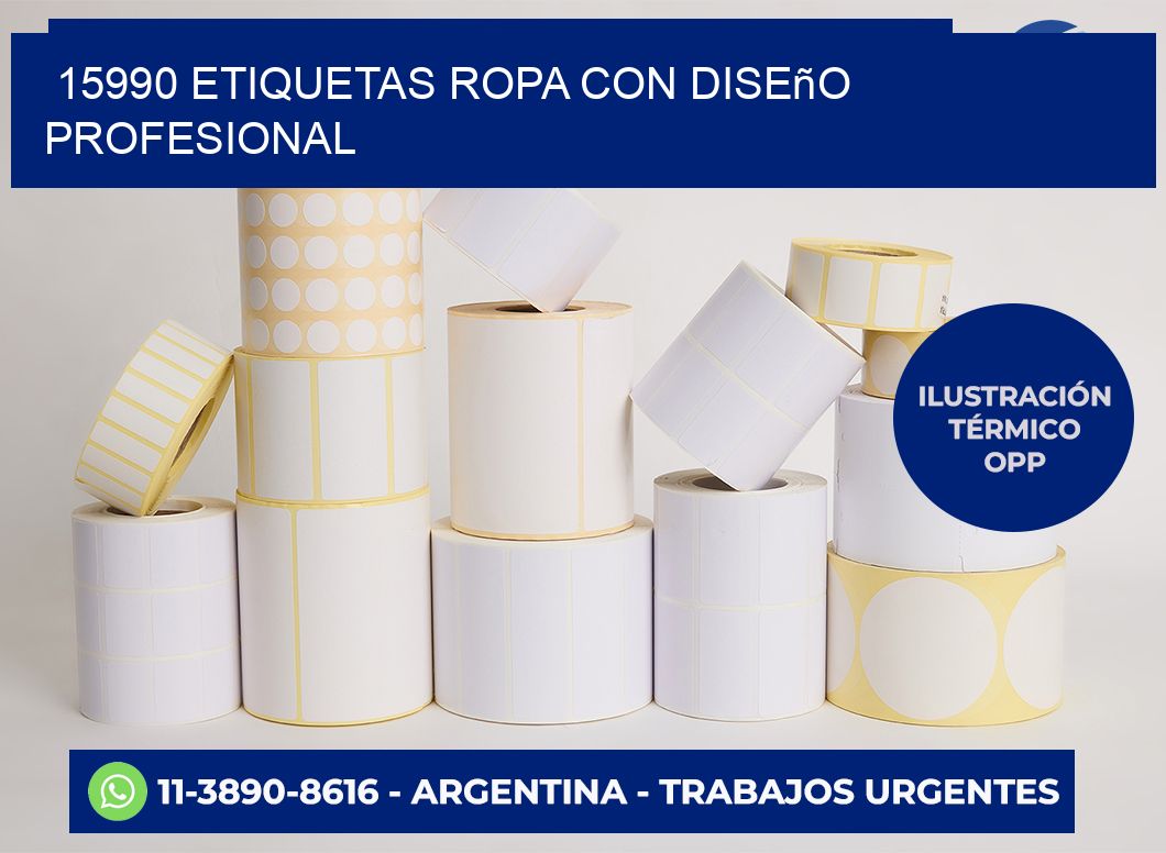 15990 Etiquetas ropa con diseño profesional