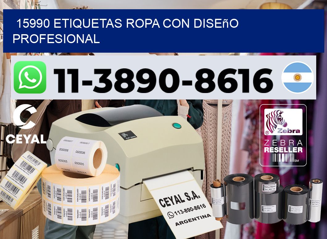 15990 Etiquetas ropa con diseño profesional