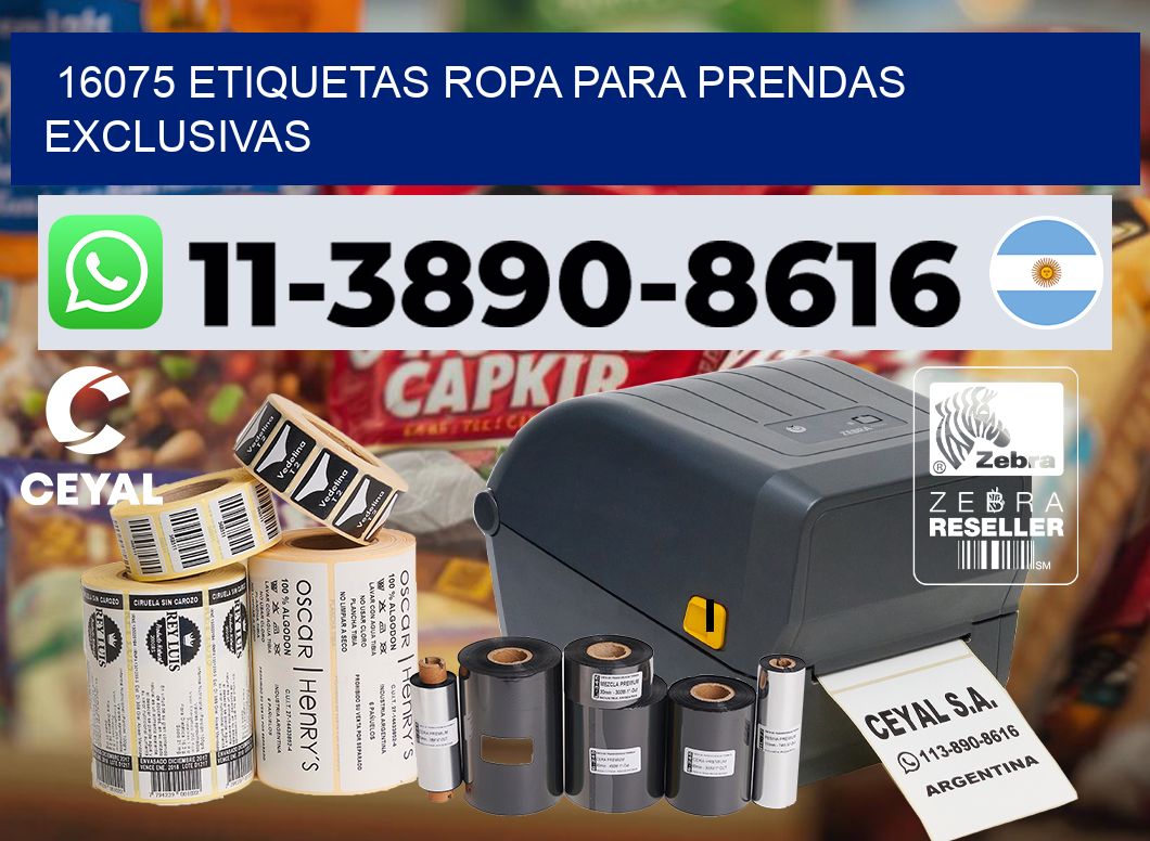 16075 Etiquetas ropa para prendas exclusivas
