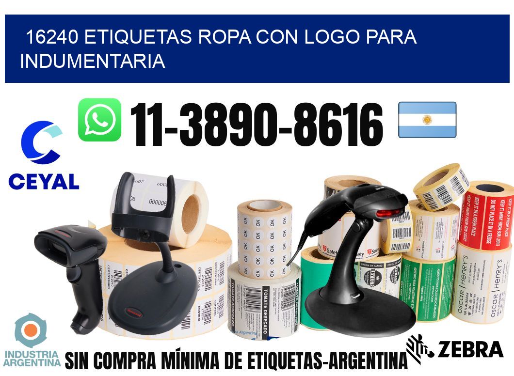 16240 Etiquetas ropa con logo para indumentaria