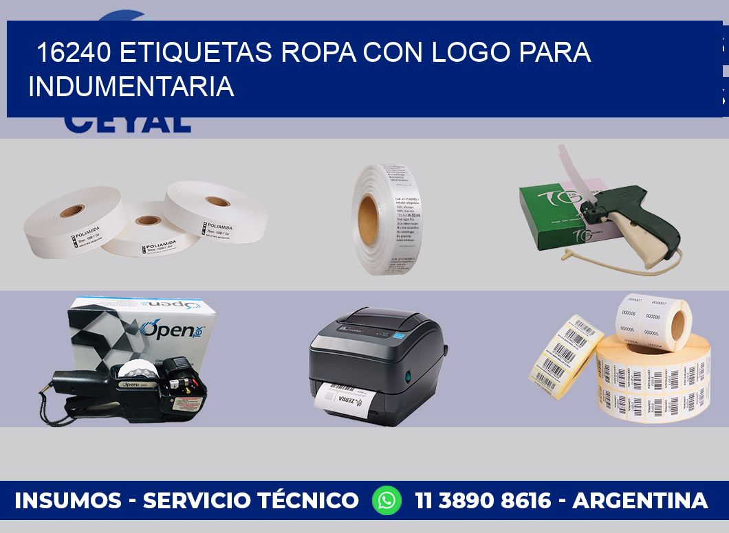 16240 Etiquetas ropa con logo para indumentaria